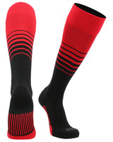 TCK socks Scarlet/Black / Small TCK Elite Breaker Striped Athletic Socks | Over-the-Calf Soccer & Baseball