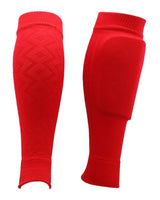 TCK socks Scarlet / Large Soccer Shin Guard Sleeves