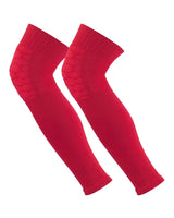 TCK socks Scarlet Red / Large Defender Padded Knit Leg Sleeves Over the Knee