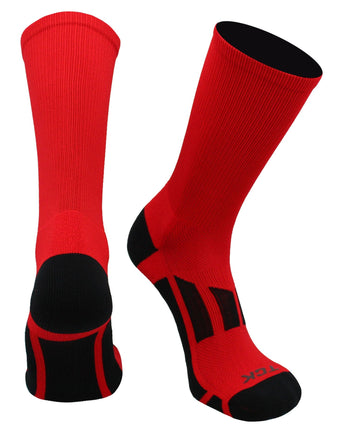 TCK socks Scarlet Red / Large Elite Performance 2.0 Crew Socks For Sports