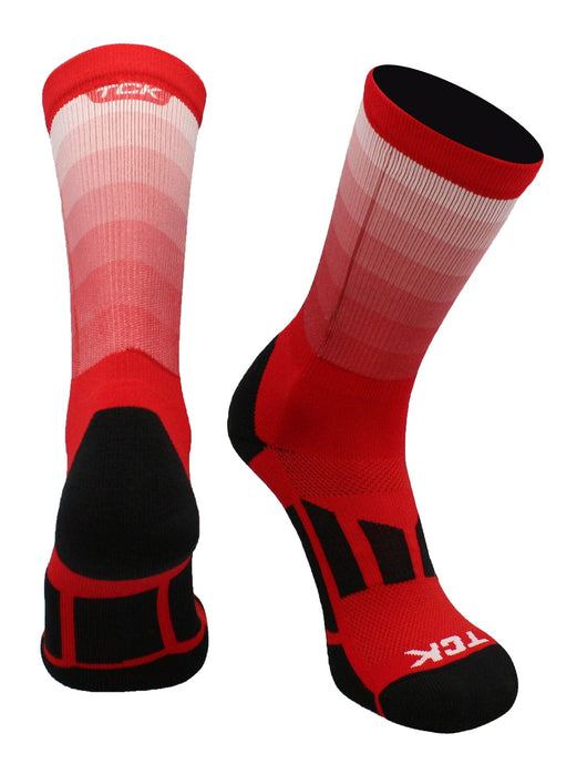 TCK socks Scarlet Red / Small Fade Sublimated Crew Socks