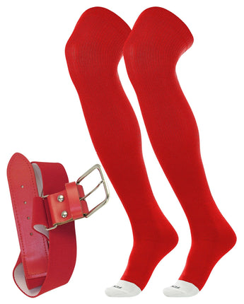 Prosport Over the Knee Socks and Belt | Uniform Combo Set