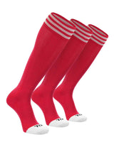 TCK socks Scarlet/White 3-Pack / X-Small Prosport Trio Striped Socks