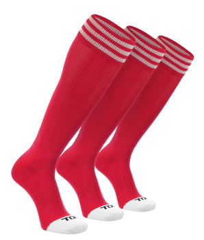 TCK socks Scarlet/White 3-Pack / X-Small Prosport Trio Striped Socks