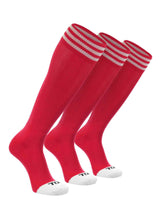TCK socks Scarlet/White 3-Pack / X-Small Prosport Trio Striped Socks