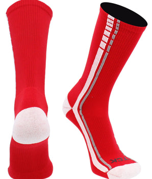 TCK socks Scarlet/White/Grey / Large Basketball & Sport Socks Turbo Crew