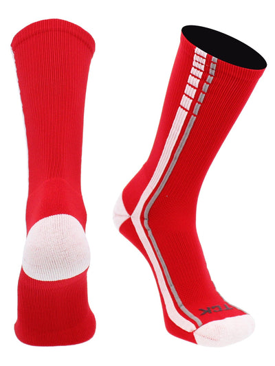 TCK socks Scarlet/White/Grey / Large Basketball & Sport Socks Turbo Crew