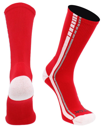 TCK socks Scarlet/White/Grey / Large Basketball & Sport Socks Turbo Crew