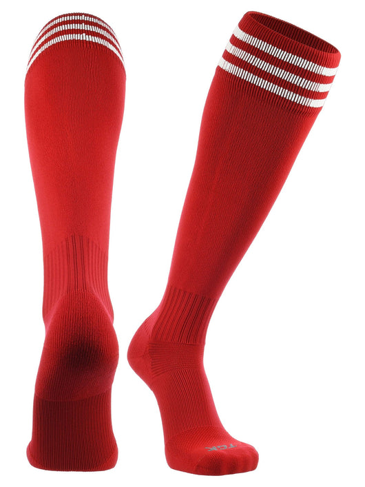 TCK socks Scarlet/White / Medium Finale 3-Stripe Soccer Socks