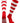 TCK socks Scarlet/White / Small Hoop Striped Rugby Socks