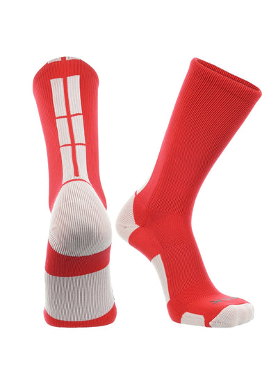 TCK socks Scarlet/White / X-Large Crew Socks Baseline 3.0 Adult Sizes Team Colors