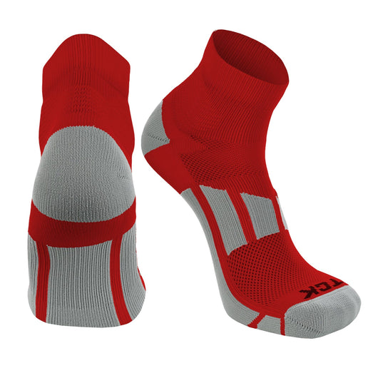 TCK socks Scarlet / X-Large Athletic Performance Ankle Socks for Men and Women