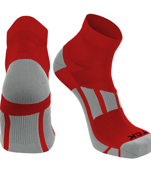 TCK socks Scarlet / X-Large Athletic Performance Ankle Socks for Men and Women