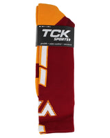 TCK socks Small Virginia Tech Hokies Baseline Crew USA Made