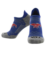 TCK socks SMU Mustangs / Large SMU Mustangs Tour No Show Tab Socks - Made in USA