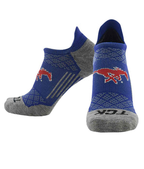 TCK socks SMU Mustangs / Large SMU Mustangs Tour No Show Tab Socks - Made in USA