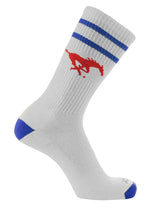 NCAA Vintage College Striped Socks - SMU Mustangs (Large)