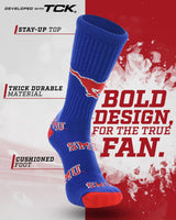 SMU Mustangs Mayhem Crew Socks (Made in USA)