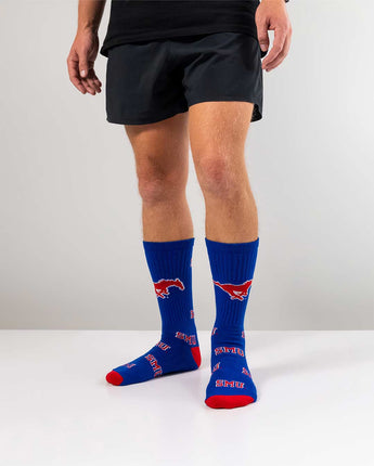 TCK socks SMU Mustangs Mayhem Crew Socks (Made in USA)