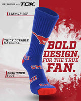 TCK socks SMU Mustangs Mayhem Crew Socks (Made in USA)