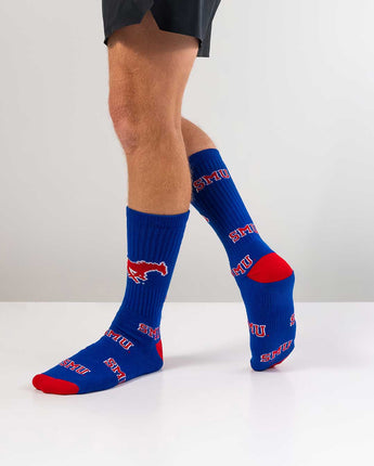 TCK socks SMU Mustangs Mayhem Crew Socks (Made in USA)