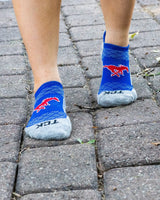 SMU Mustangs Tour No Show Tab Socks - Made in USA