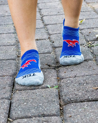 SMU Mustangs Tour No Show Tab Socks - Made in USA