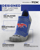 TCK socks SMU Mustangs Tour No Show Tab Socks - Made in USA