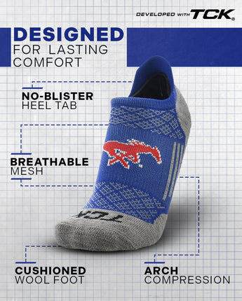 TCK socks SMU Mustangs Tour No Show Tab Socks - Made in USA