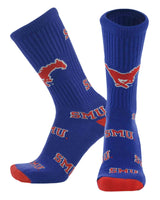 TCK socks SMU Royal/Scarlet / Large SMU Mustangs Mayhem Crew Socks (Made in USA)