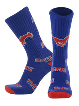 TCK socks SMU Royal/Scarlet / Large SMU Mustangs Mayhem Crew Socks (Made in USA)