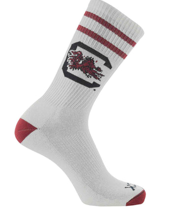 NCAA Vintage College Striped Socks - South Carolina Gamecocks (Large)