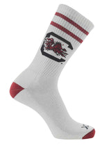 NCAA Vintage College Striped Socks - South Carolina Gamecocks (Large)