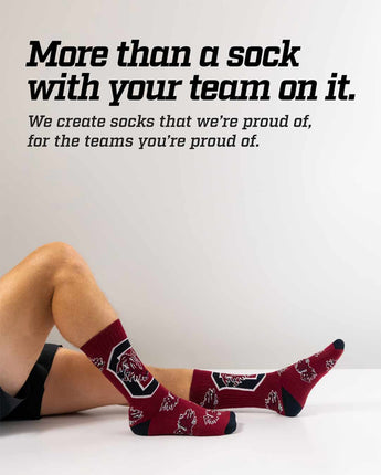 TCK socks South Carolina Gamecocks Mayhem Crew Socks (Made in USA)