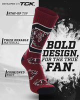 TCK socks South Carolina Gamecocks Mayhem Crew Socks (Made in USA)