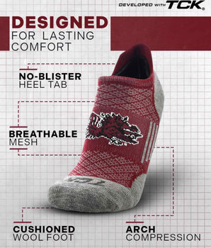 TCK socks South Carolina Gamecocks Tour No Show Tab Socks - Made in USA