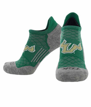 South Florida Bulls No Show Tour Socks - Made in USA