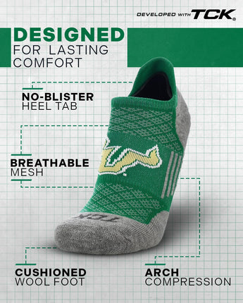 TCK socks South Florida Bulls No Show Tour Socks - Made in USA