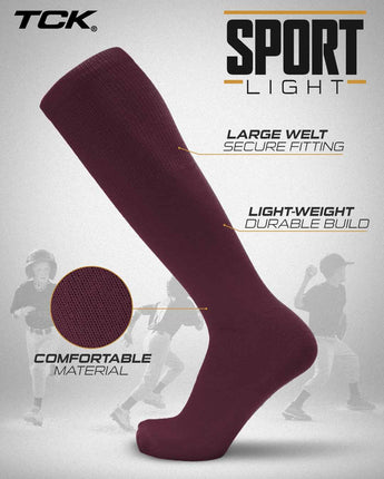 TCK socks Sport Light Team Uniform Tube Socks - Solid Colors by TCK