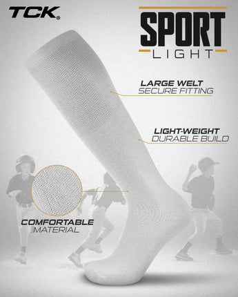 TCK socks Sport Light Team Uniform Tube Socks - Solid Colors by TCK