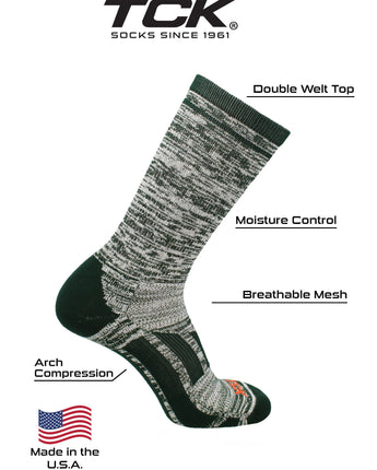 TCK socks Sports Heathered Crew Socks