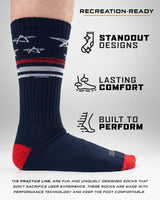 TCK socks Star Spangled Scribble Hand Drawn Stars Crew Socks