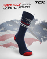 TCK socks Star Spangled Scribble Hand Drawn Stars Crew Socks