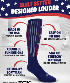 Stars & Stripes Athletic Knee High Socks