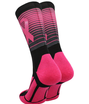 TCK socks Stripes Breast Cancer Awareness Crew Socks