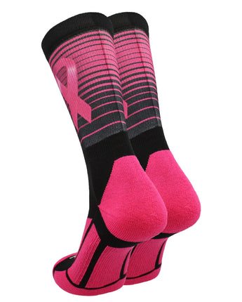 TCK socks Stripes Breast Cancer Awareness Crew Socks