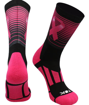 TCK socks Stripes Breast Cancer Awareness Crew Socks