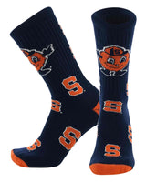 TCK socks Syracuse Navy/Orange / Large Syracuse Orange Mayhem Crew Socks (Made in USA)