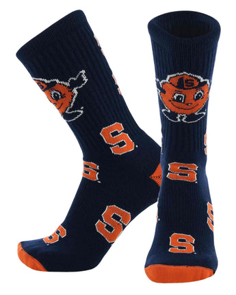 TCK socks Syracuse Navy/Orange / Large Syracuse Orange Mayhem Crew Socks (Made in USA)