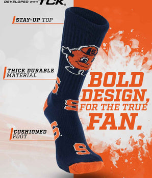 TCK socks Syracuse Orange Mayhem Crew Socks (Made in USA)